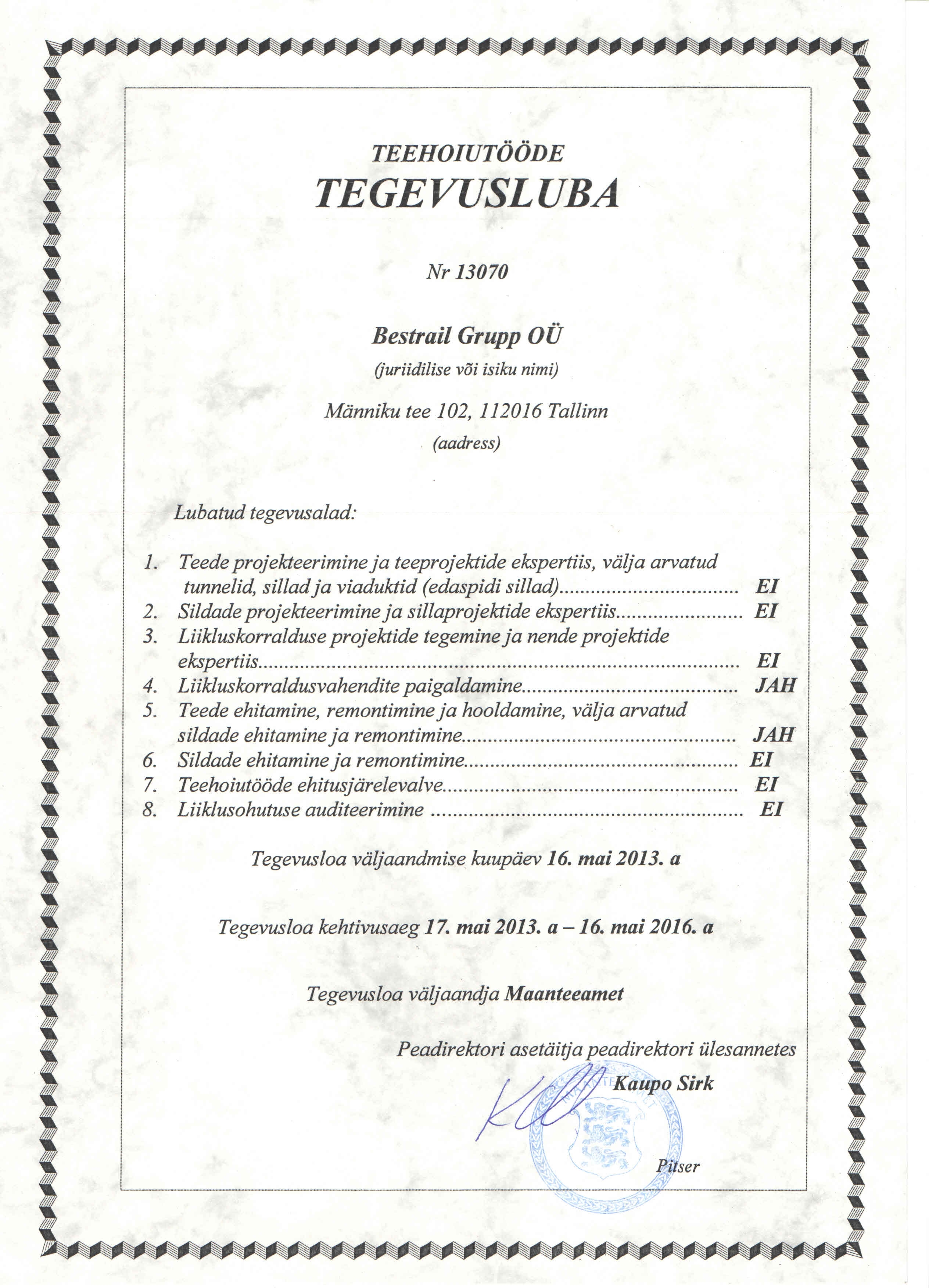 Tegevusluba